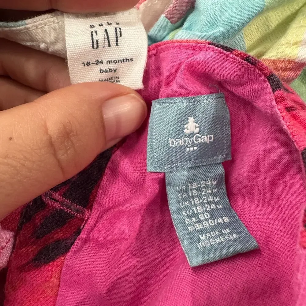 Baby Gap & Old Navy Lot of Girls Dresses Top Sz 18-24 Months Floral Boho